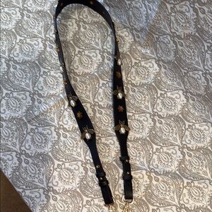 Black Embellished Shoulder Strap